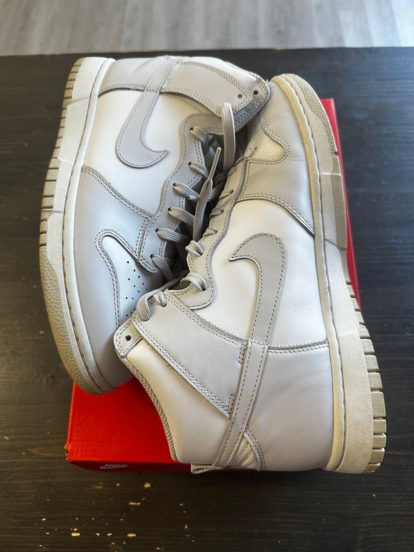 Pre-Owned Nike Dunk High Retro White Vast Grey