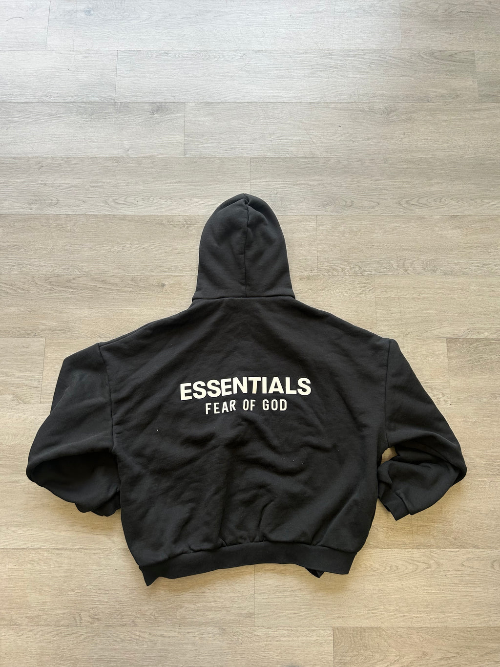 Pre-owned Fear of God Essentials Black Fleece Hoodie