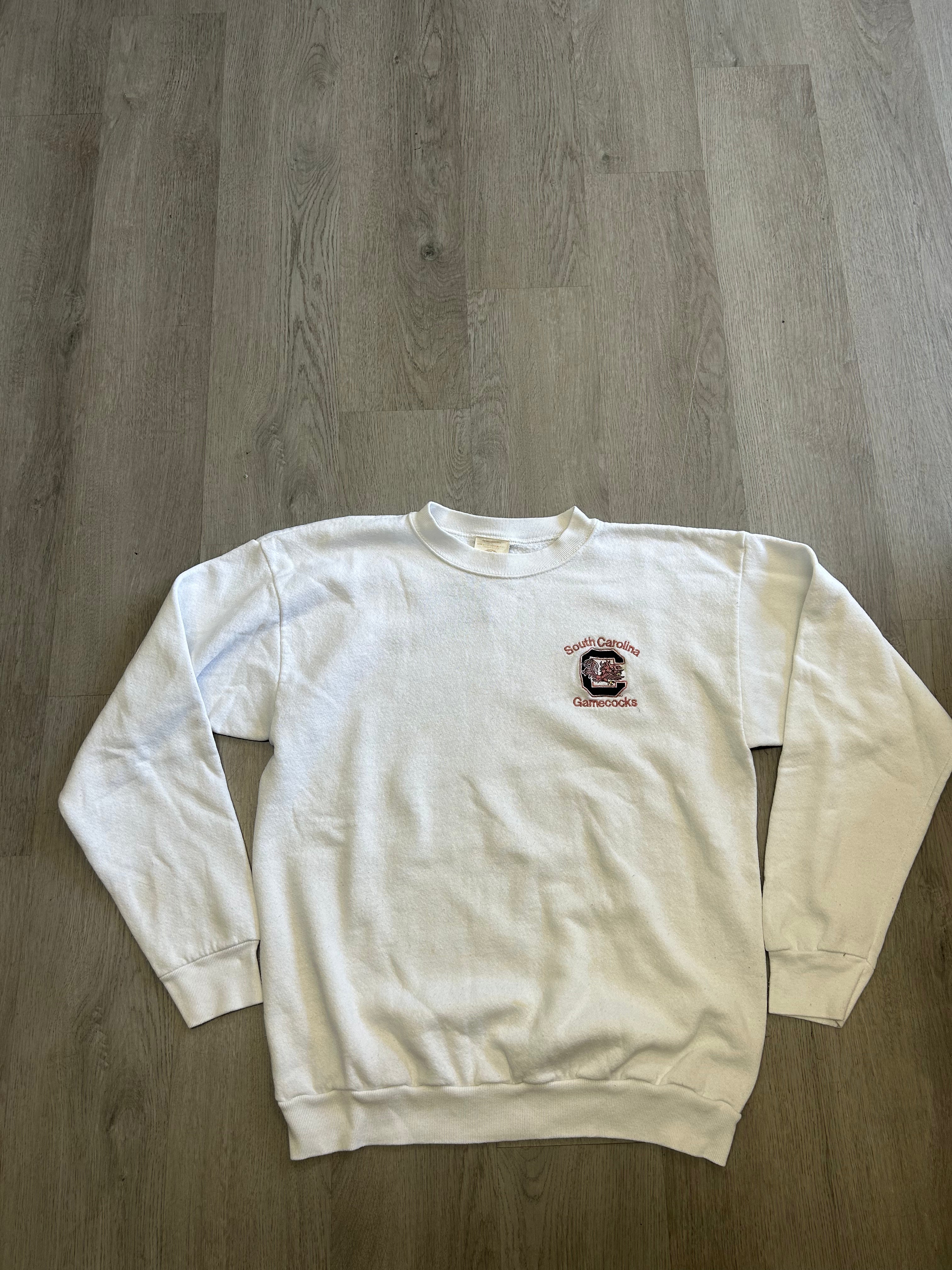 Vintage University of South Carolina White Long Sleeve Top