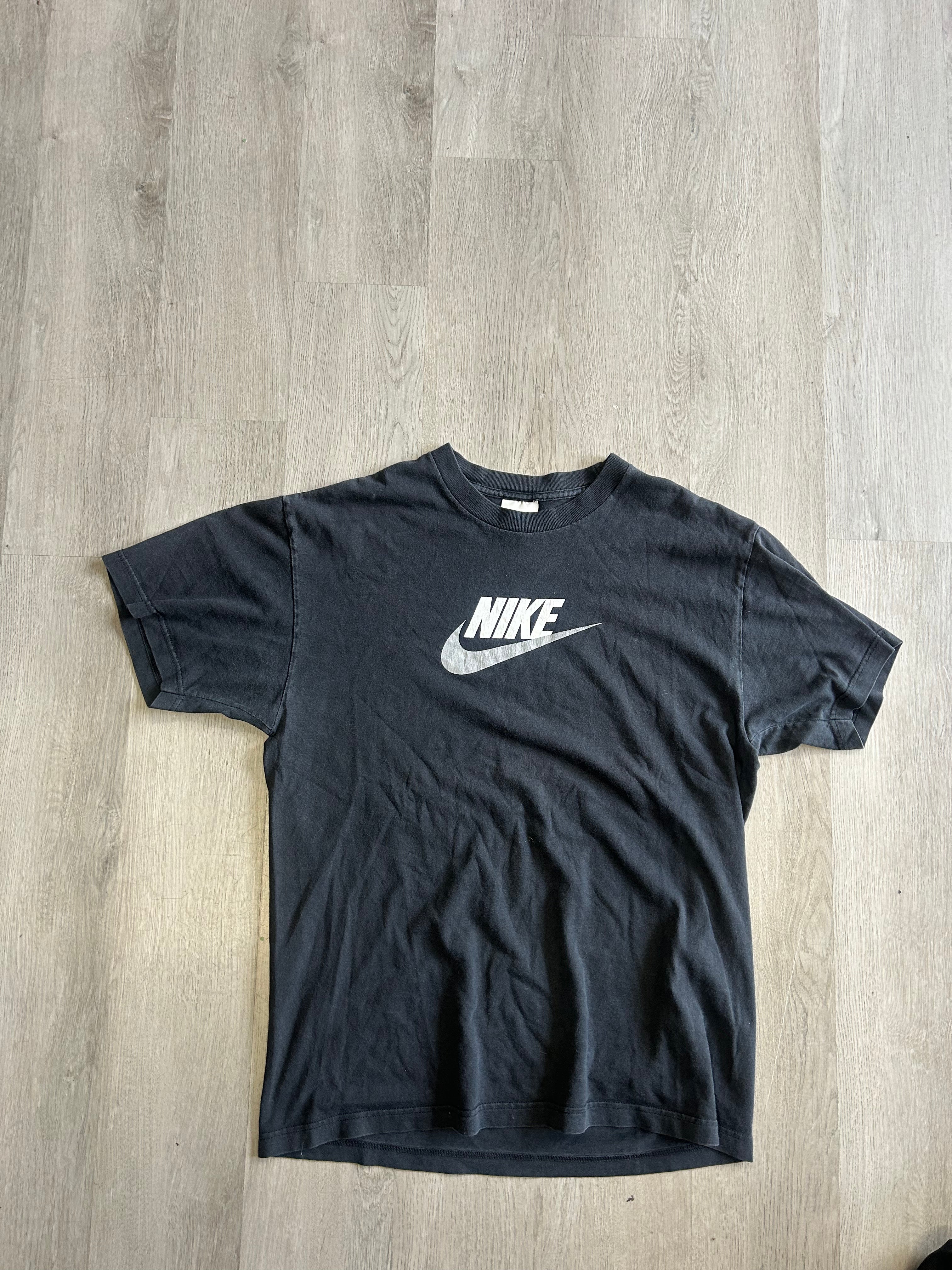 Vintage Nike Black White Swoosh Logo