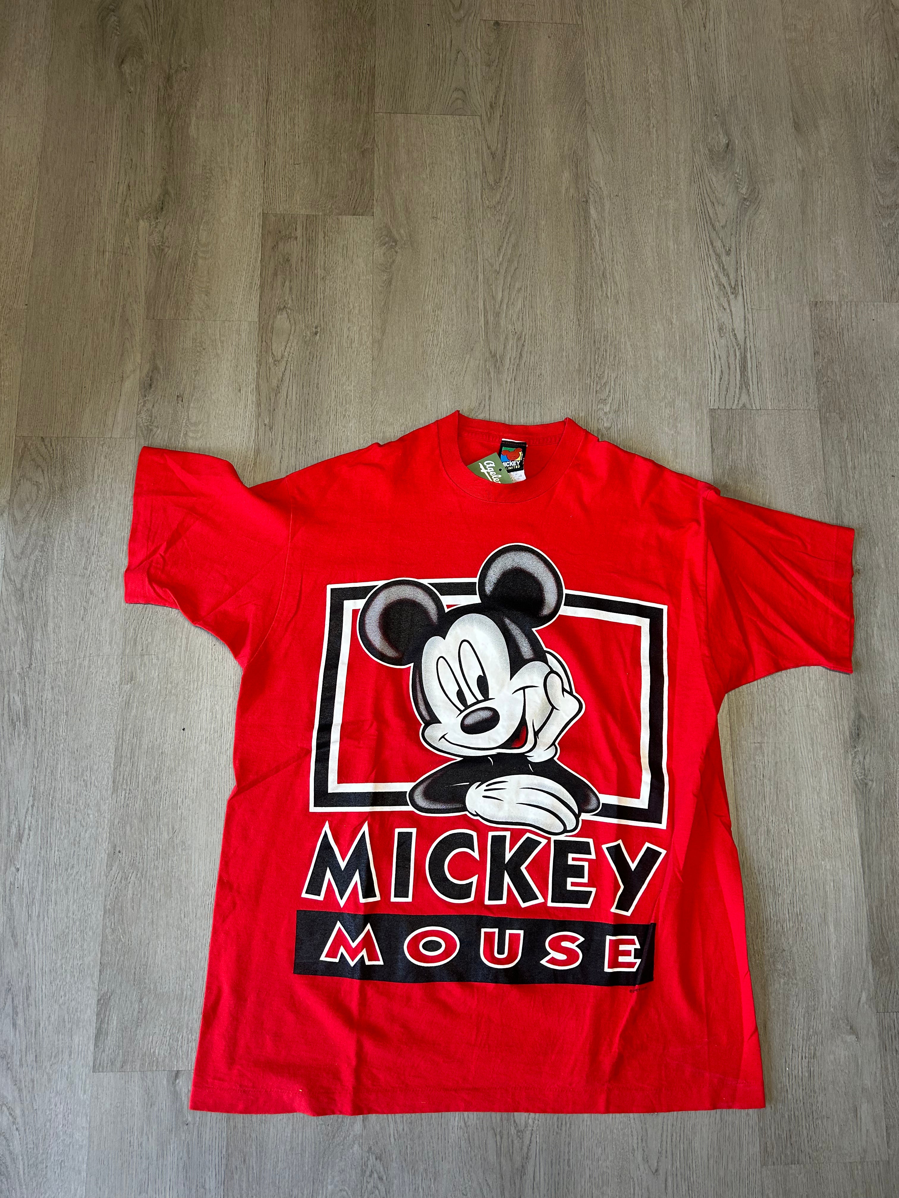 Vintage Black and White Mickey Mouse Tee