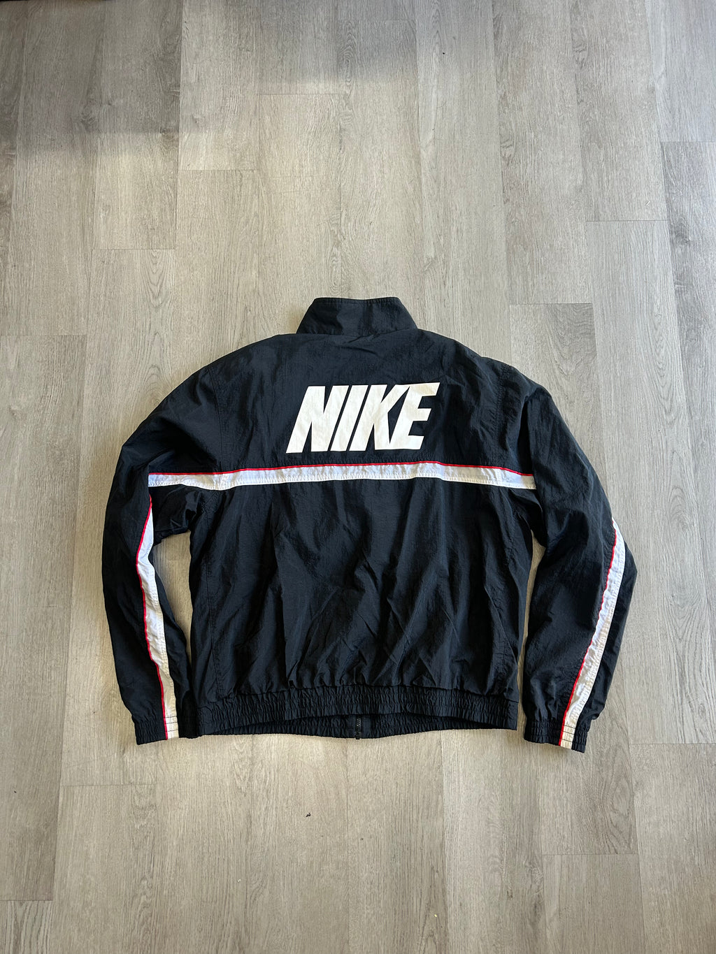 Vintage Nike Black Windbreaker Jacket Basketball Logo