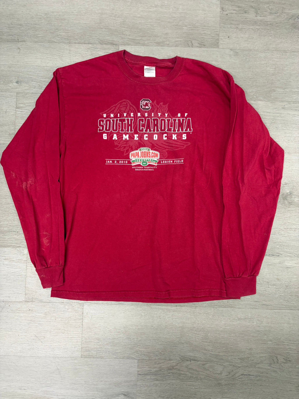 University Of South Carolina Gamecocks Papa John’s Bowl Long Sleeve Tee