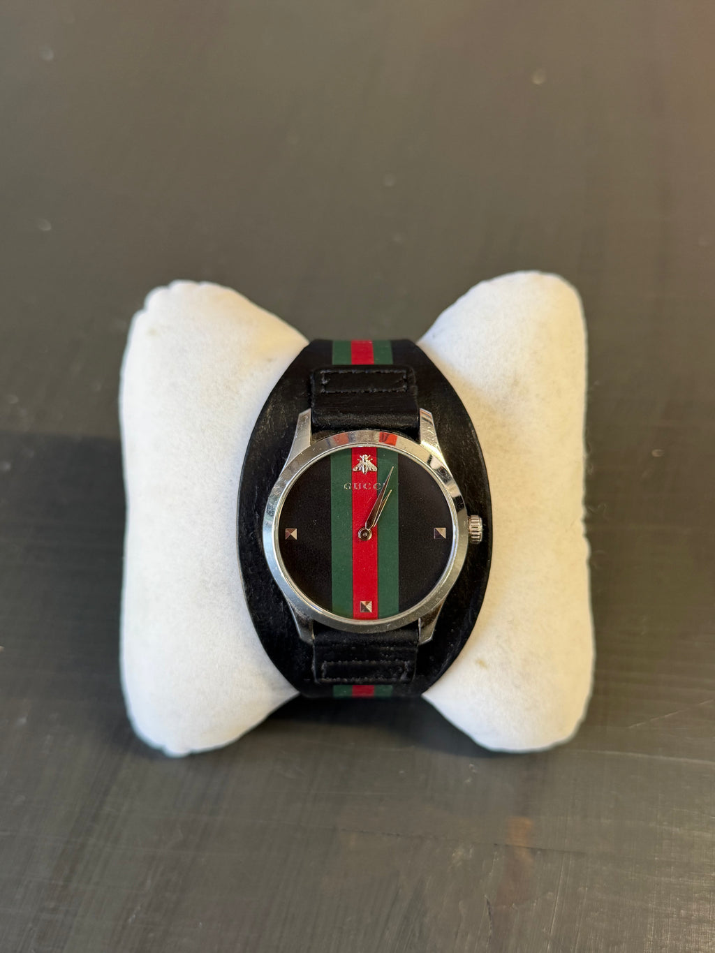 Gucci YA1264092 G-Timeless Black Quartz Watch (Needs Battery)