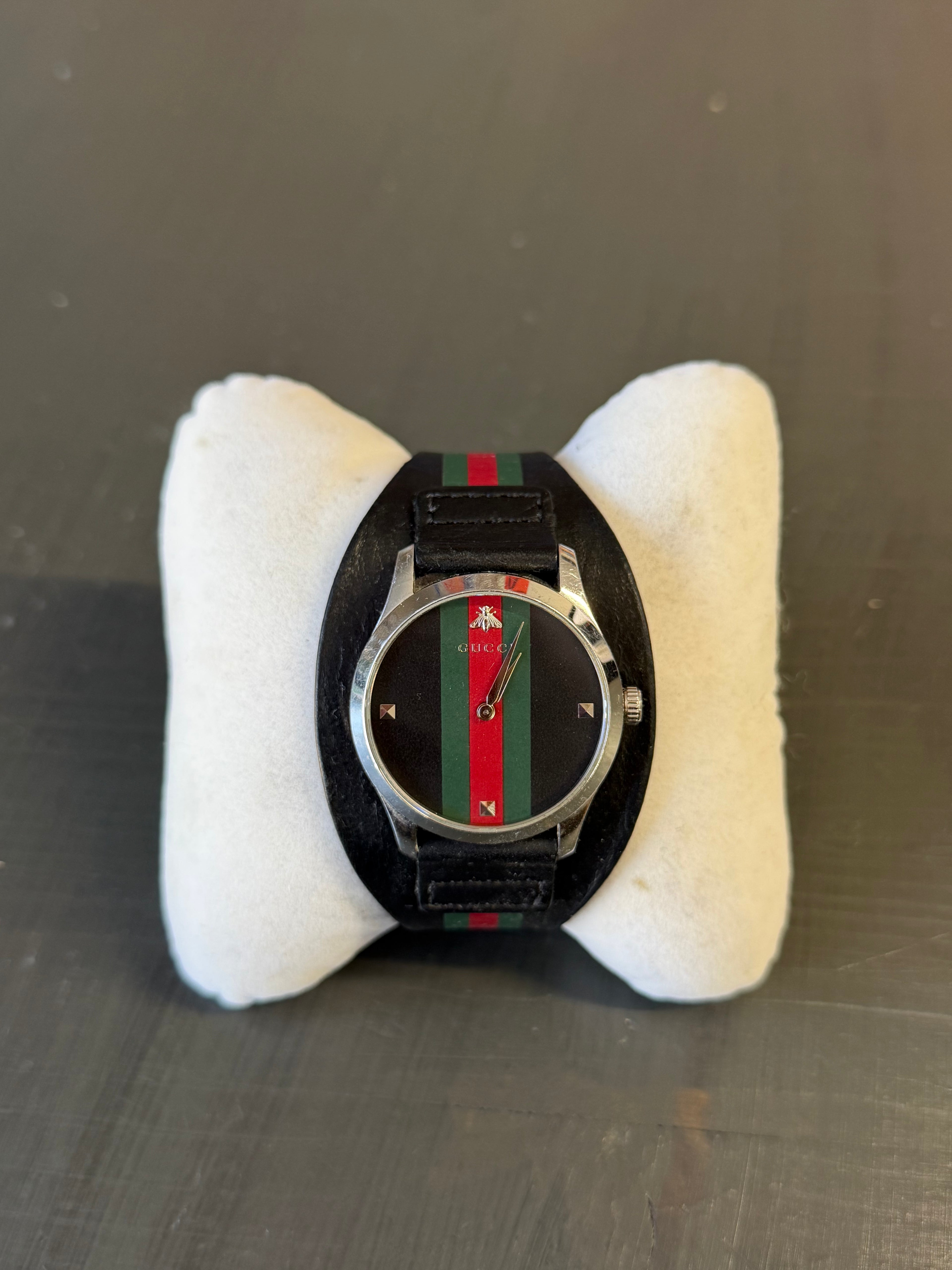 Gucci YA1264092 G-Timeless Black Quartz Watch (Needs Battery)