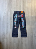 Evisu Embroidered Japanese Art Selvedge Denim Jeans